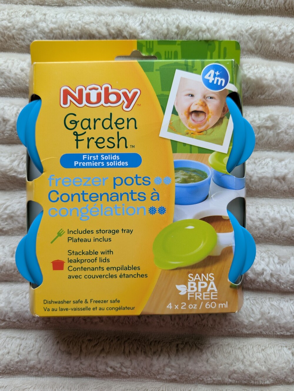 NWT Garden Fresh Blue & Green Freezer Pots - 4 Pack